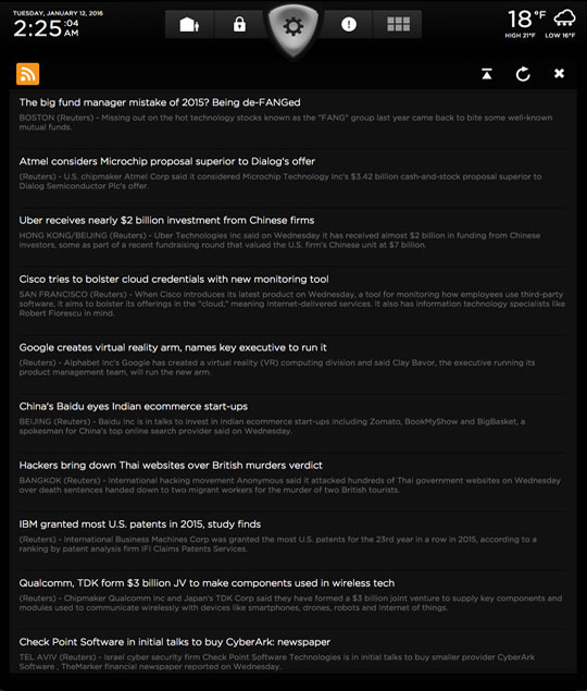 News/RSS Feed Full Screen